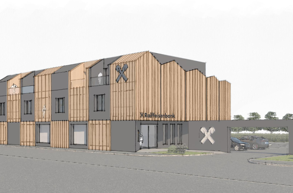 Neubau Bankstelle Gramatneusiedl mit 8 Wohnungen